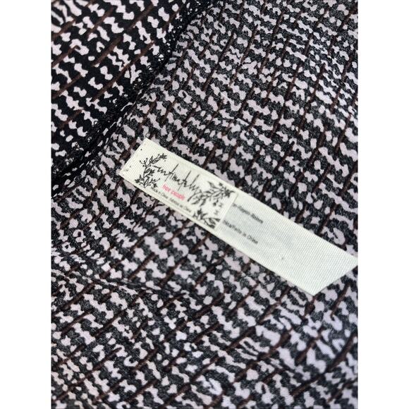 Intimately Free People Top Black/Pink Side Slits Tank Cami Bow Sz M Coquette - Picture 5 of 11